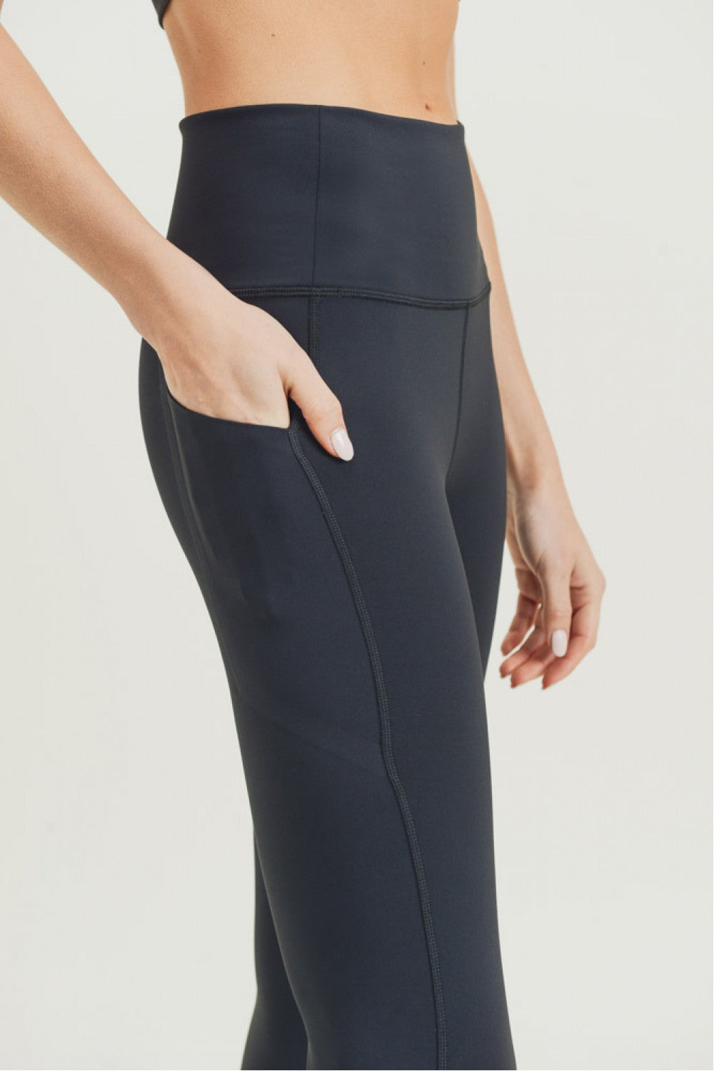 Laser-Cut and Bonded Essential Foldover High-Waisted Leggings