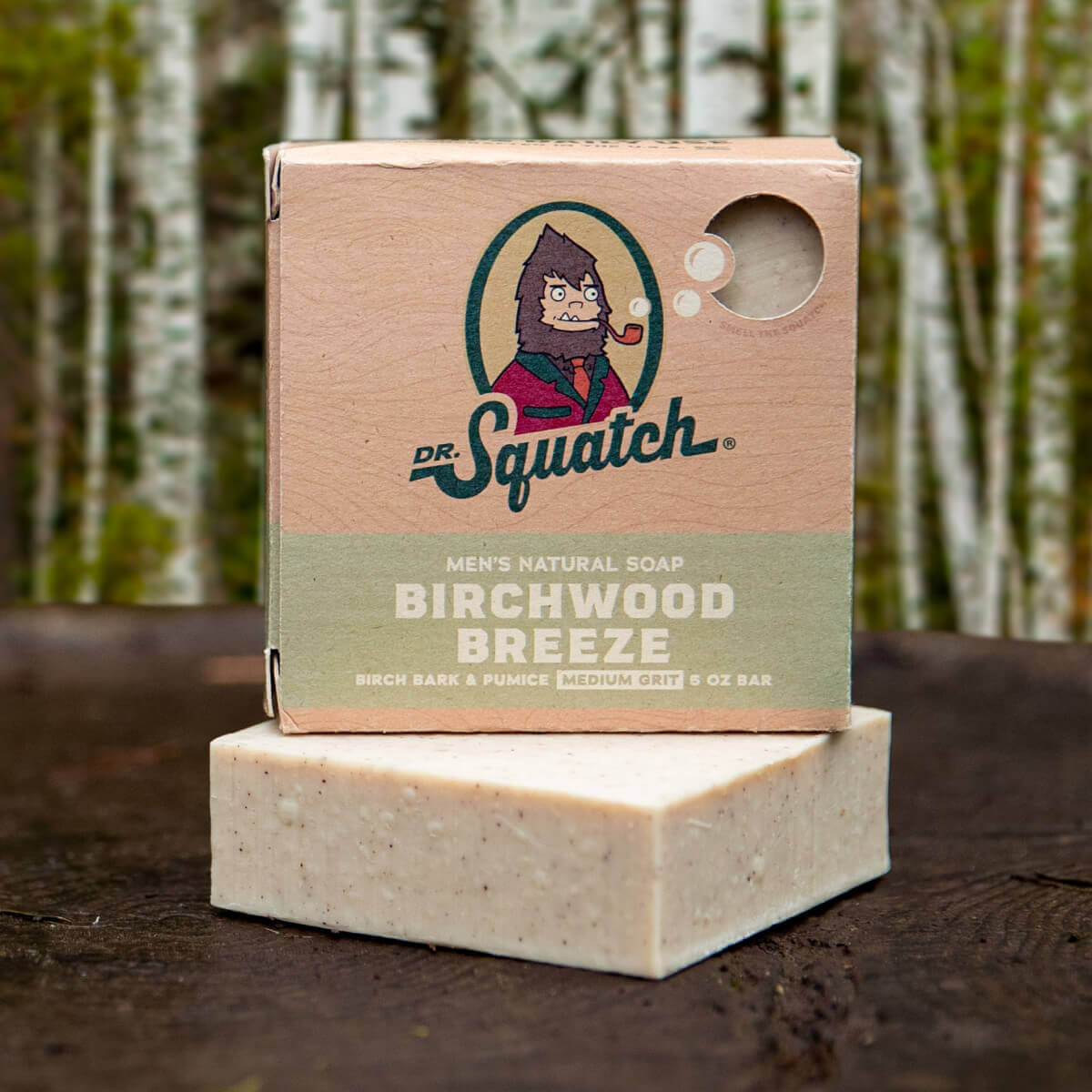 Dr. Squatch Men's Natural Soap Birchwood Breeze 5oz Bar