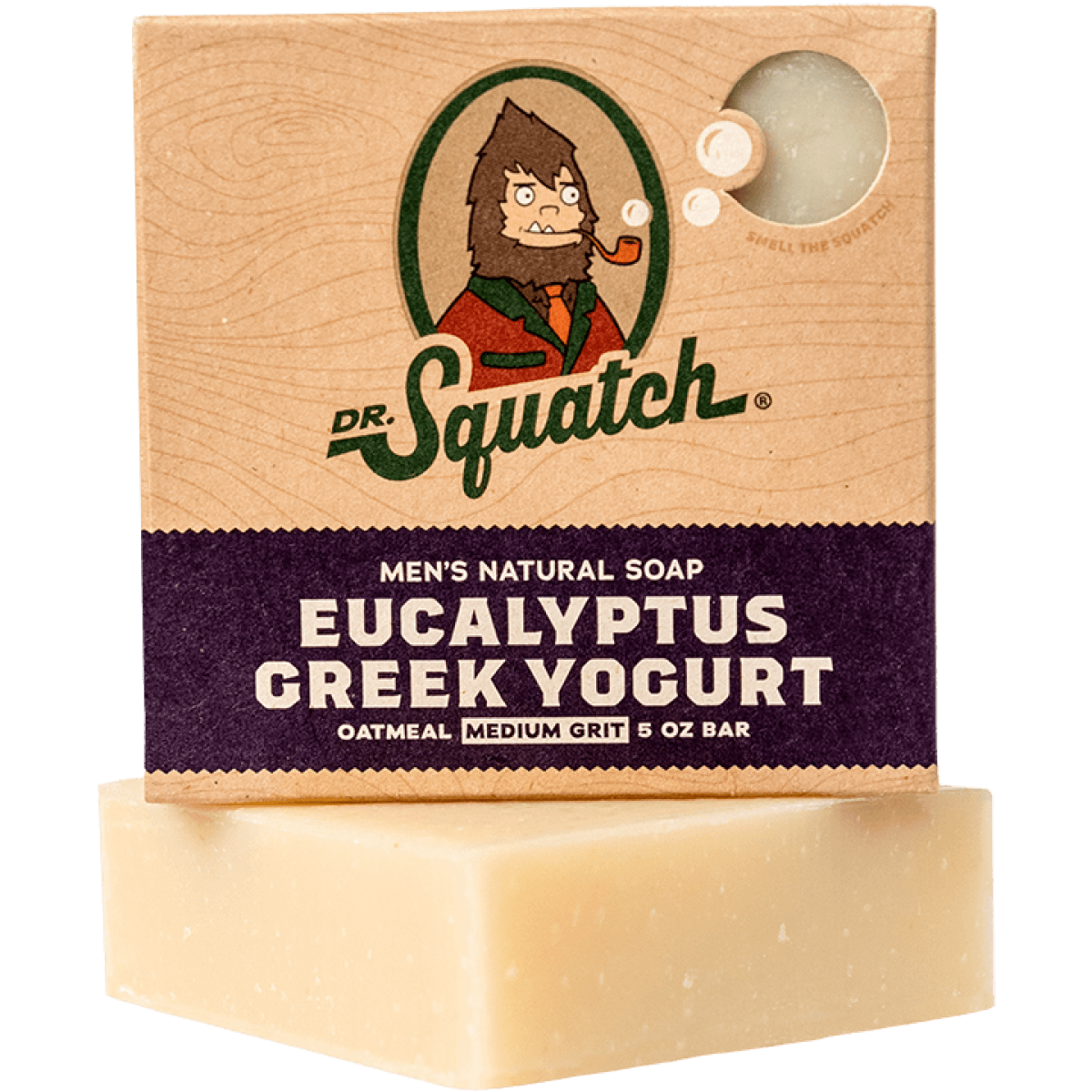 Dr. Squatch Men's Natural Soap Eucalyptus Greek Yogurt 5oz Bar