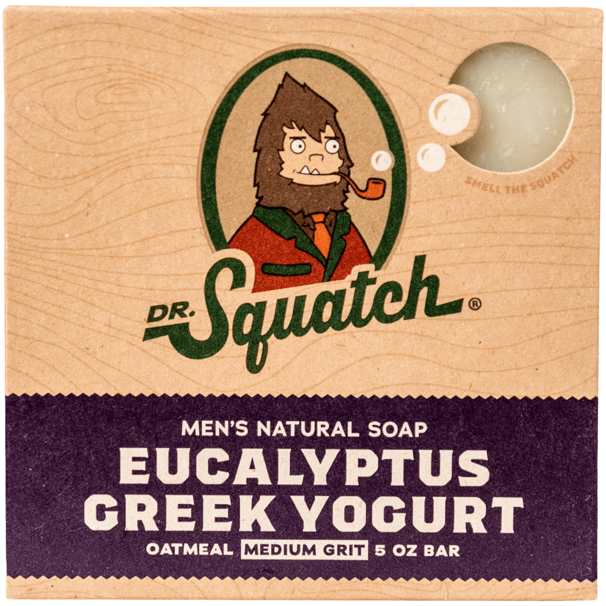 Dr. Squatch Men's Natural Soap Eucalyptus Greek Yogurt 5oz Bar