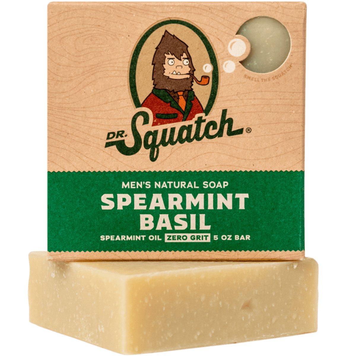 Dr. Squatch Men's Natural Soap Spearmint Basil 5oz Bar