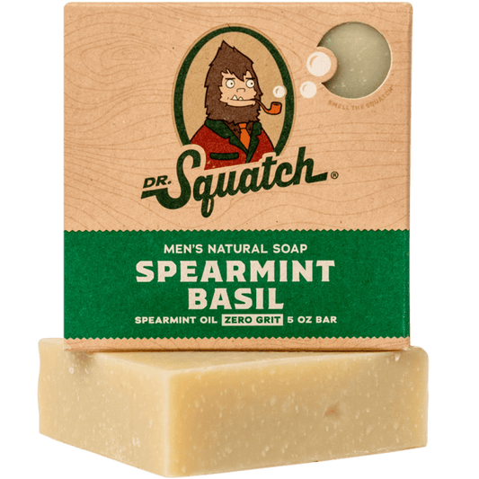 Dr. Squatch Men's Natural Soap Spearmint Basil 5oz Bar