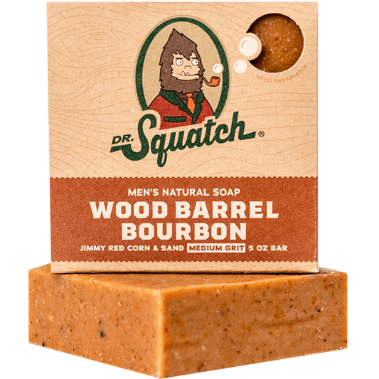 Dr. Squatch Men's Natural Soap Wood Barrel Bourbon 5oz Bar